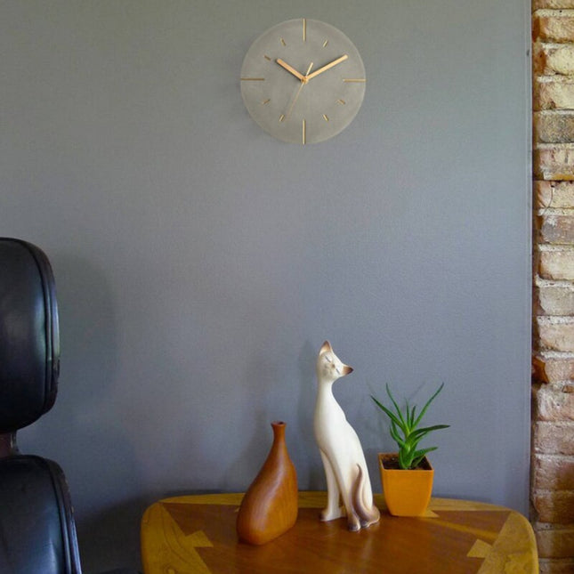 Orologio da parete moderno grigio cemento