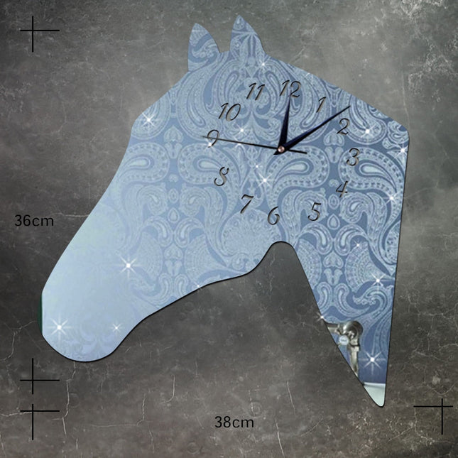 Orologio da parete specchio testa cavallo