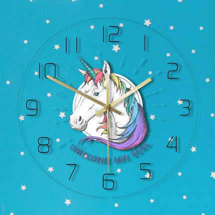 Orologio da parete a LED unicorno