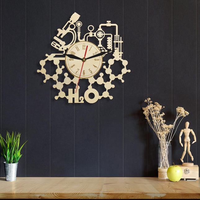 Orologio da parete originale tema chimica scientifica