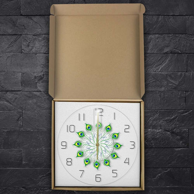 Orologio da parete a LED pavone