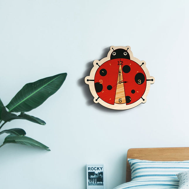 Orologio da parete coccinella per bambini