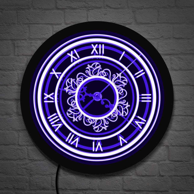 Orologio da parete LED design barocco
