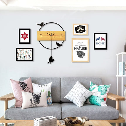 Orologio da parete moderno con uccellini