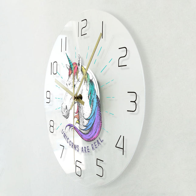 Orologio da parete a LED unicorno
