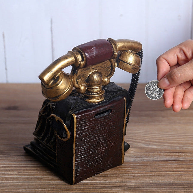 Orologio da tavolo vintage a telefono