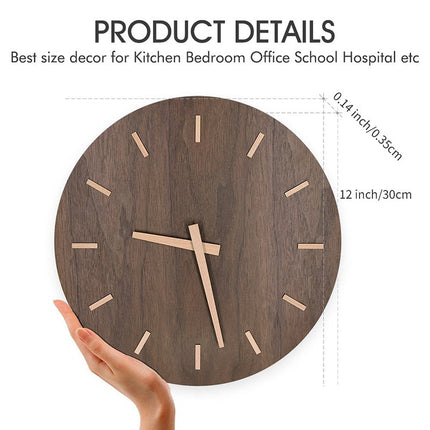 Orologio da parete silenzioso legno design minimalista