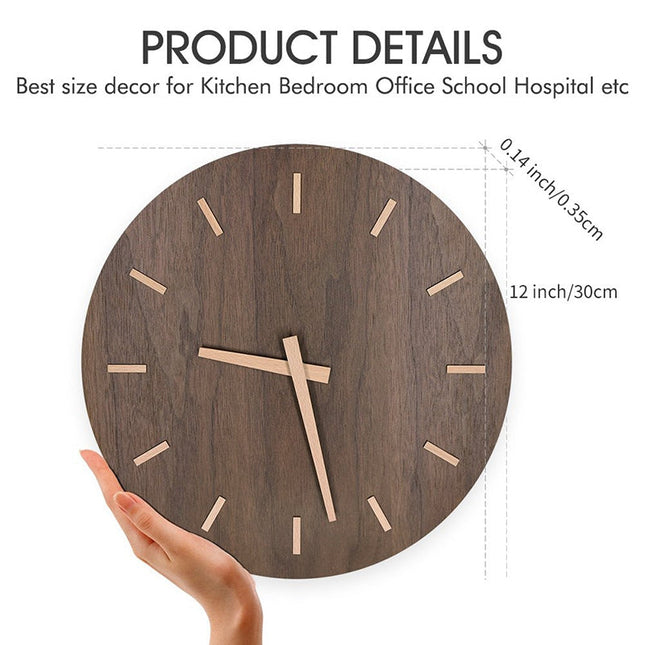 Orologio da parete silenzioso legno design minimalista