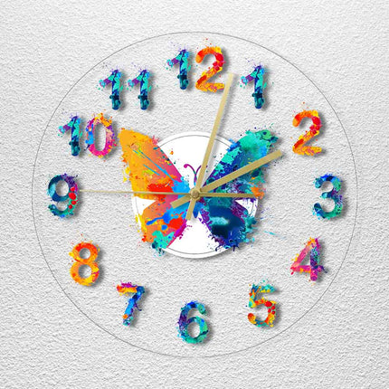 Orologio da parete a LED farfalle