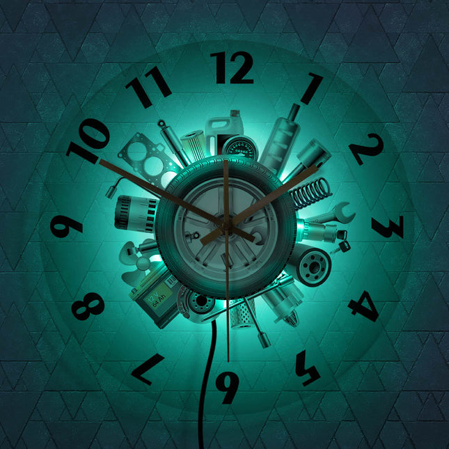 Orologio da parete a LED meccanico