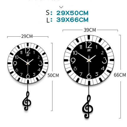 Orologio da parete con note musicali