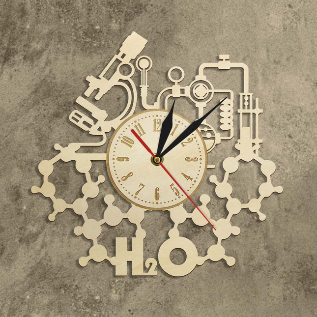 Orologio da parete originale tema chimica scientifica