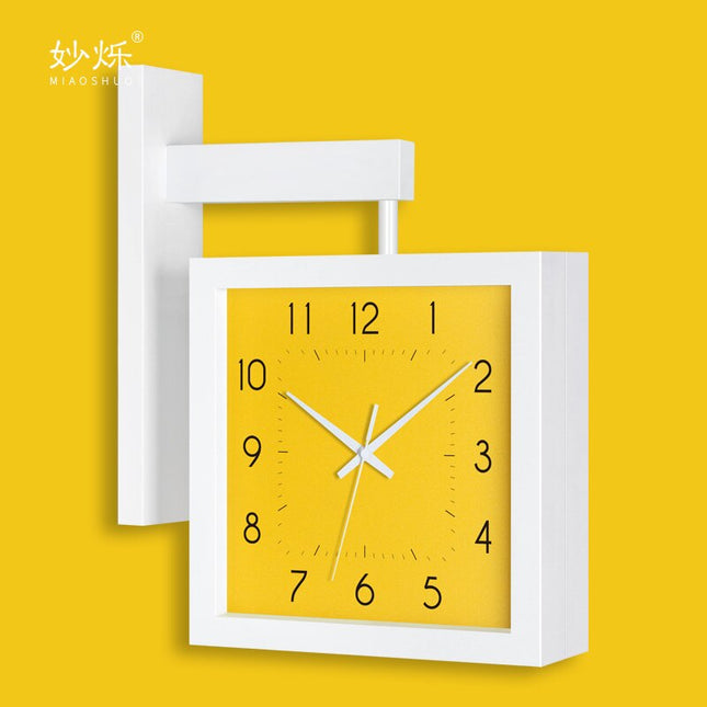 Orologio da stazione quadrato in legno