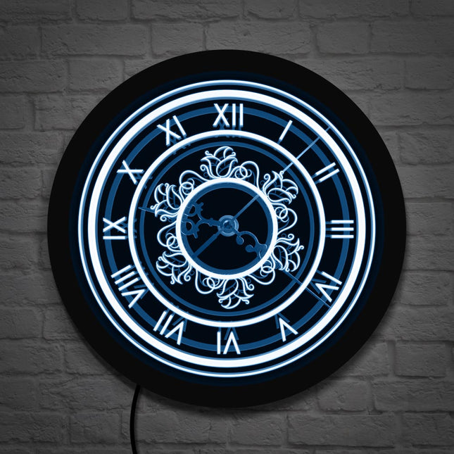 Orologio da parete LED design barocco