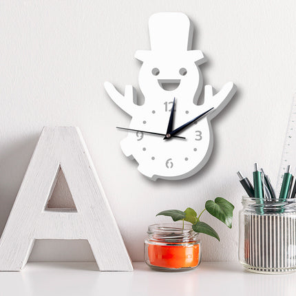 Orologio da muro a forma di pupazzo di neve