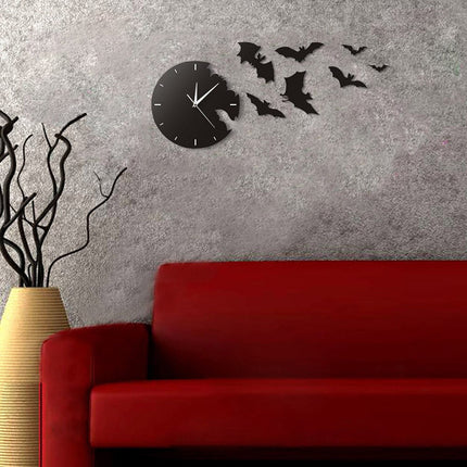 Orologio da parete moderno con pipistrelli