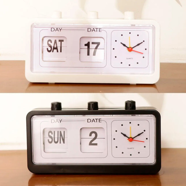 Orologio flip da tavolo con calendario