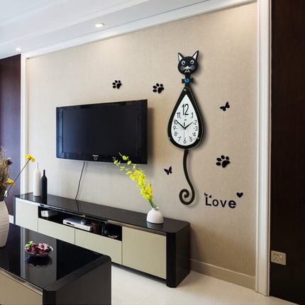 Orologio da parete gatto con pendolo