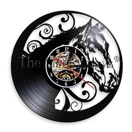 Orologio da parete vinile testa cavallo