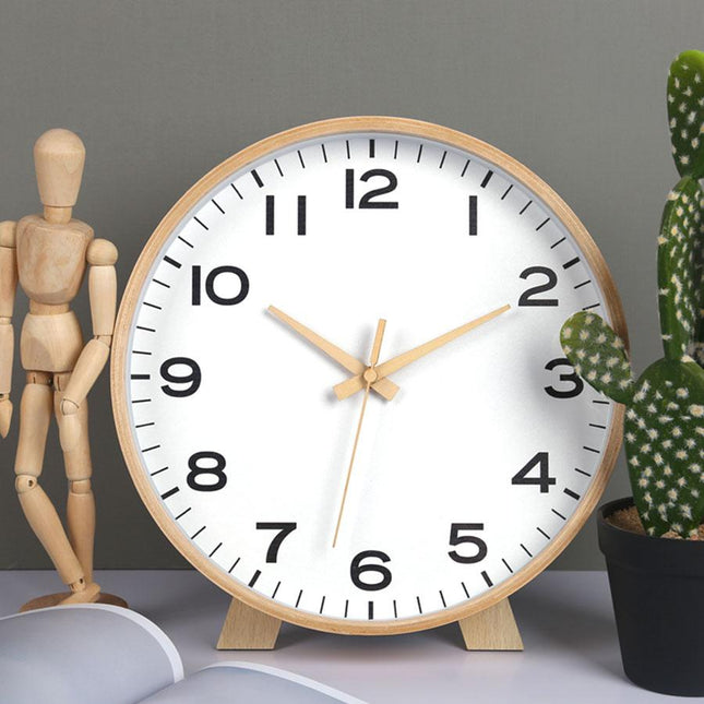 Orologio da tavolo minimalista in legno