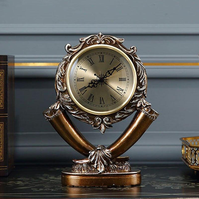 Orologio da tavolo vintage finitura dorata