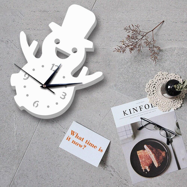 Orologio da muro a forma di pupazzo di neve