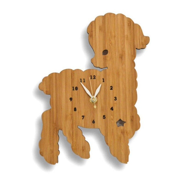 Orologio da parete capra in legno