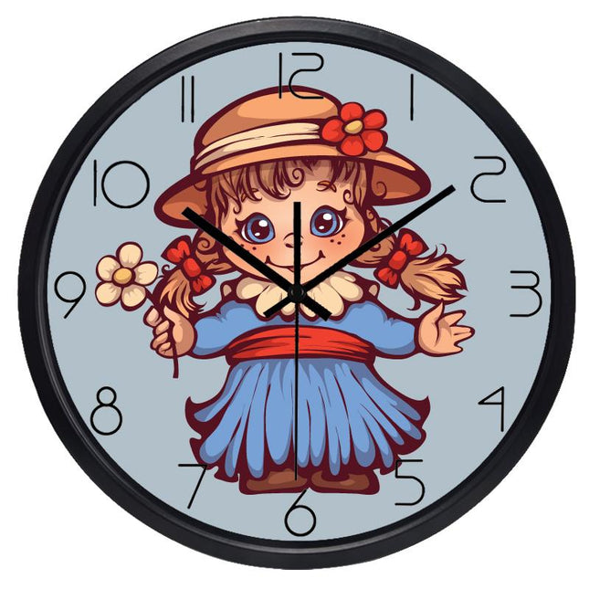 Orologio da parete con disegno bambina