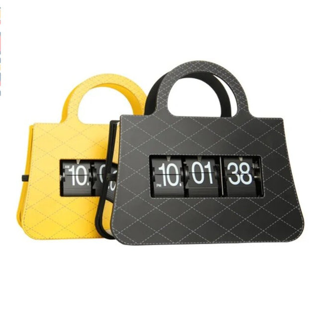 Orologio flip da tavolo forma borsa