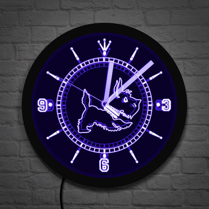 Orologio da parete a LED cane terrier