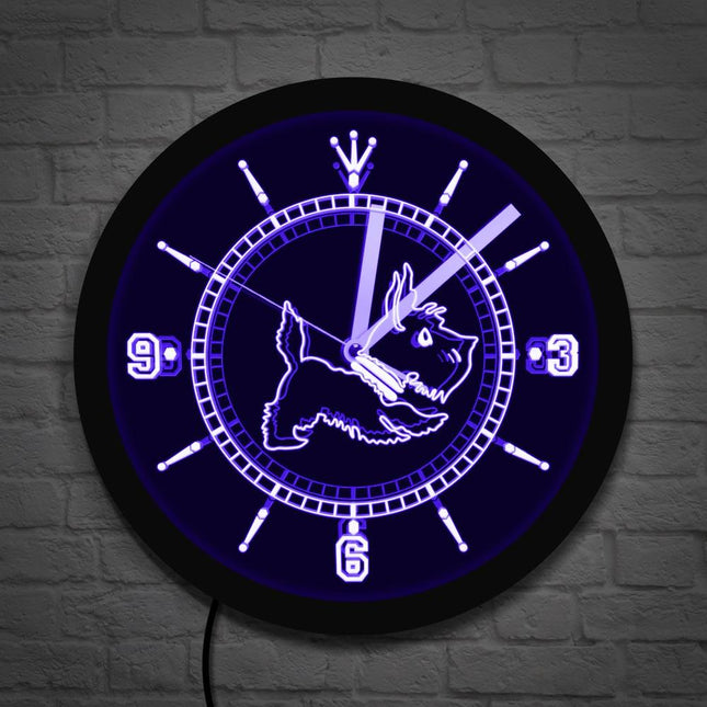 Orologio da parete a LED cane terrier