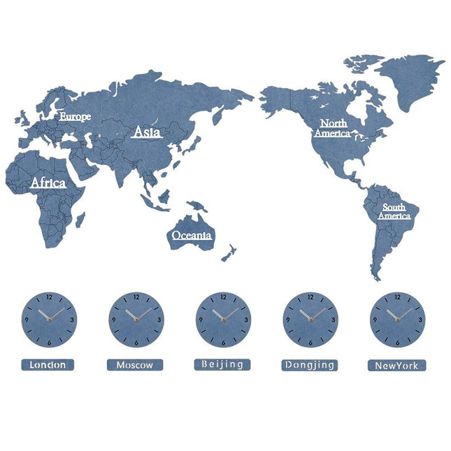 Orologio da muro mappamondo 5 fusi