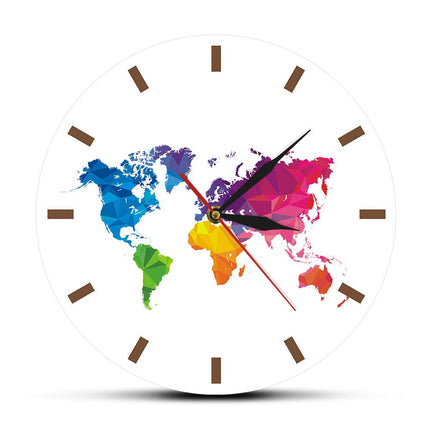 Orologio da parete mappamondo colorato