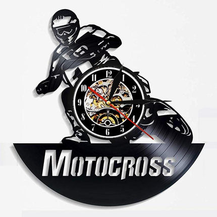 Orologio da parete vinile tema motocross