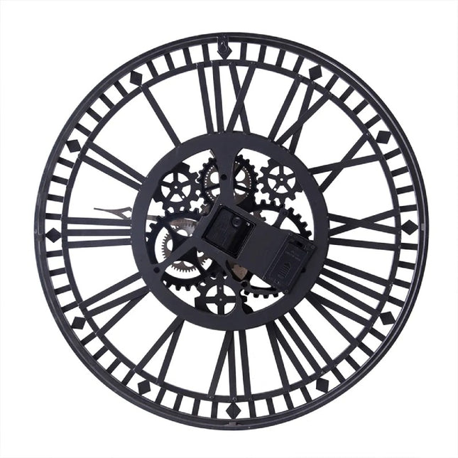 Orologio da parete industriale con ingranaggi