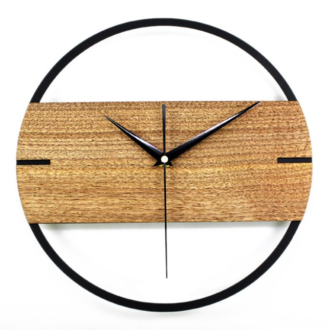 Orologio da parete design legno metallo