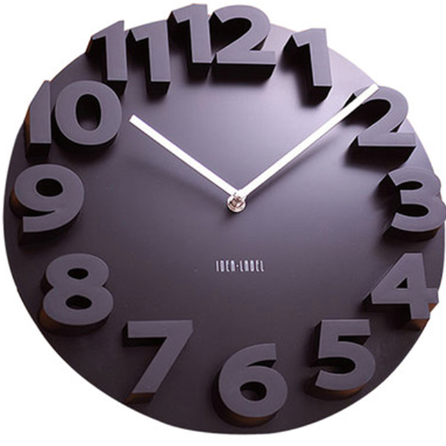 Orologio parete design moderno numeri 3D