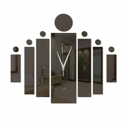 Orologio da parete specchio design rettangolare