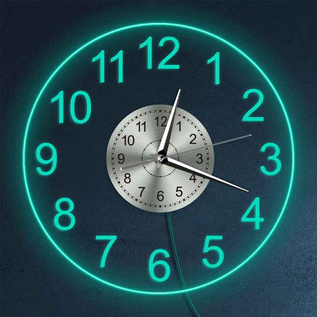 Orologio da parete luminoso con numeri LED