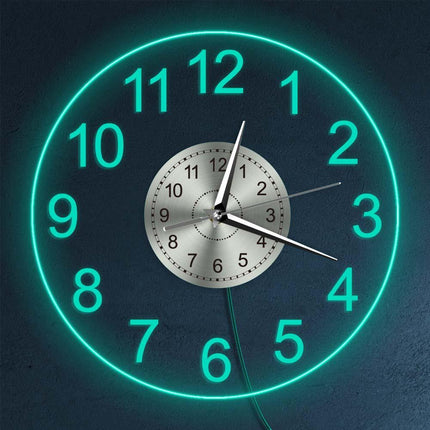 Orologio da parete luminoso con numeri LED