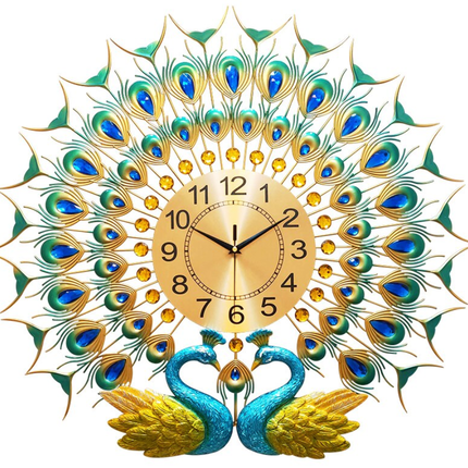 Orologio da Parete Lusso Doppio Pavone