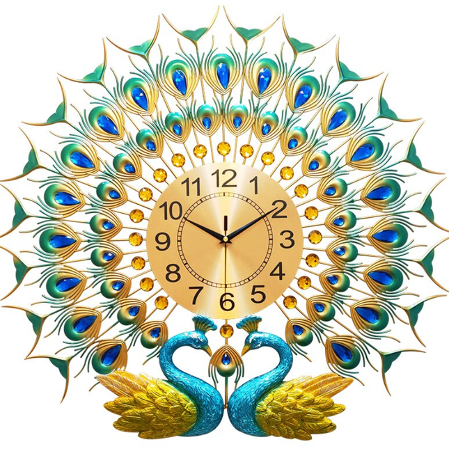 Orologio da Parete Lusso Doppio Pavone