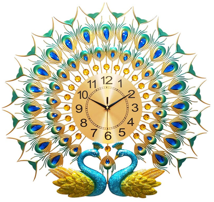 Orologio da Parete Lusso Doppio Pavone