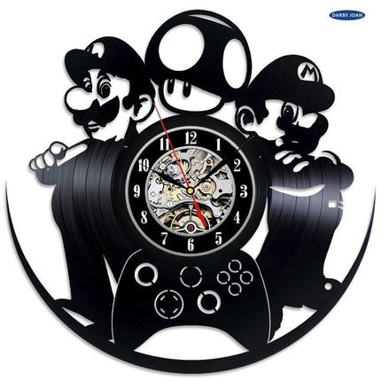 Orologio vinile gamer tema Super Mario
