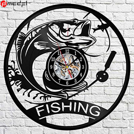 Orologio in vinile tema pesca sportiva