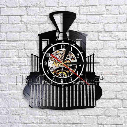 Orologio vinile locomotiva a vapore treno