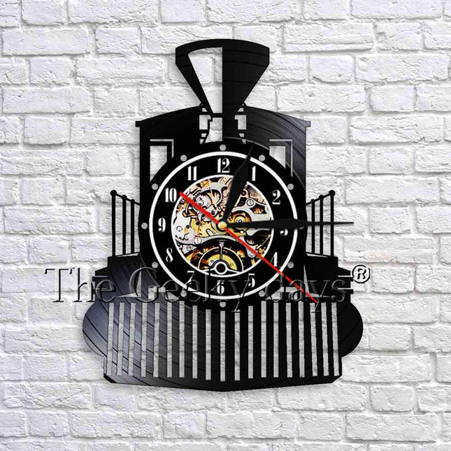 Orologio vinile locomotiva a vapore treno