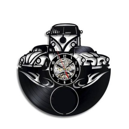 Orologio vinile silhouette auto d'epoca