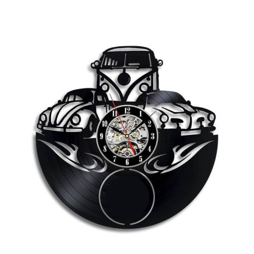 Orologio vinile silhouette auto d'epoca