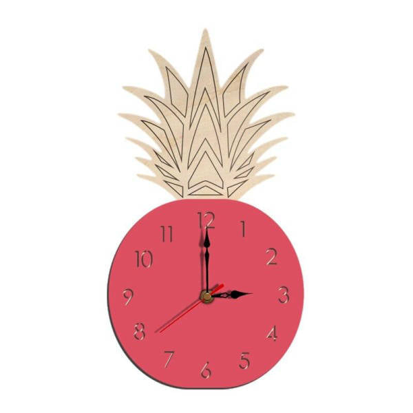 Orologio da parete design ananas legno